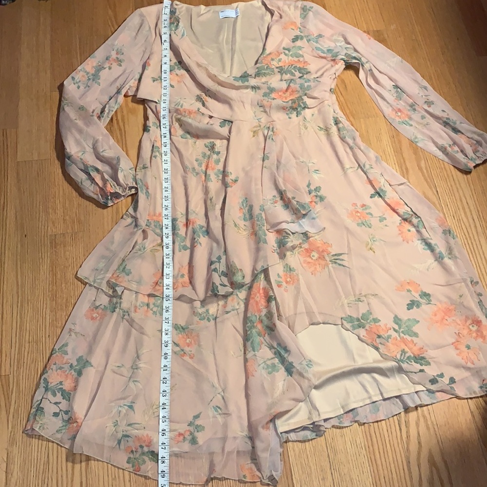 ASOS Design Curve Wrap Waist Floral Print Midi Dress 20 - Picture 10 of 12